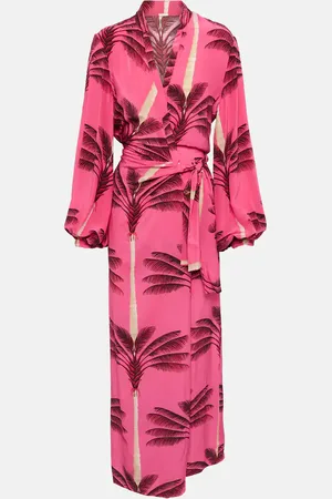 JOHANNA ORTIZ Printed silk crepe de chine wrap dress