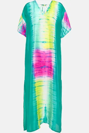 ANNA KOSTUROVA Tie-dyed silk kaftan