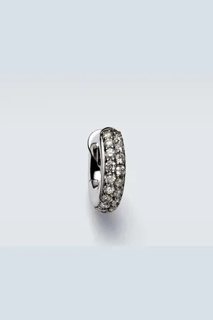 SPINELLI KILCOLLIN Macro Hoop Mini 18kt white gold single earring with diamonds