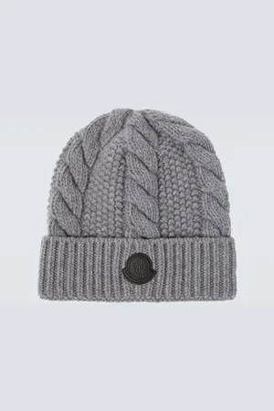 Moncler Cable-knit wool and cashmere beanie