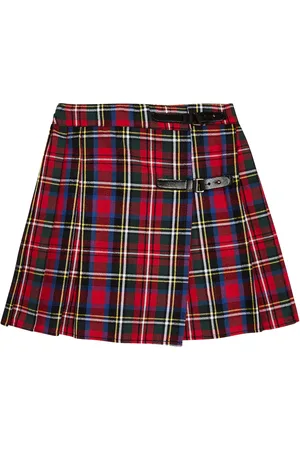 La Coqueta Zola checked cotton skirt