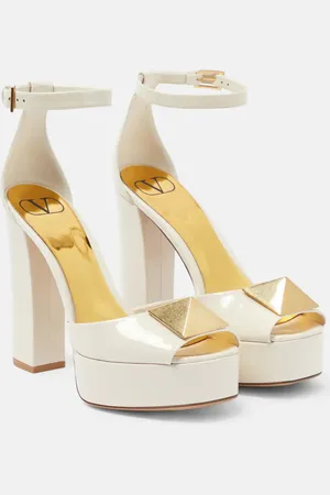 VALENTINO GARAVANI One Stud patent leather platform sandals