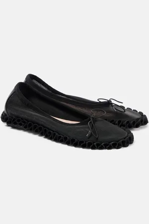 Simone Rocha Ruffled mesh ballet flats