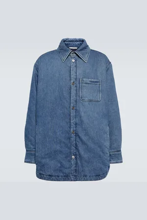 VALENTINO Embroidered padded denim overshirt