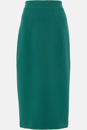 Safiyaa Hokuku crepe pencil skirt