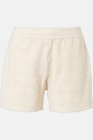 Tory Burch Jacquard cotton-blend terry shorts