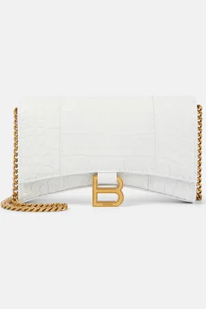 Balenciaga Hourglass leather wallet on chain