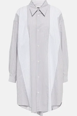 Maison Margiela Striped cotton shirt dress