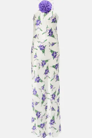 RODARTE Floral-applique silk gown
