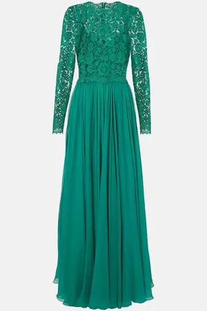 Dolce & Gabbana Lace and silk-blend gown