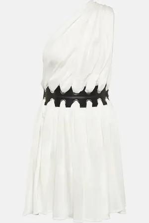 Alaïa Leather-trimmed minidress