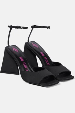 The Attico Piper satin slingback sandals