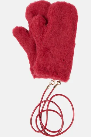 Max Mara Ombrato wool and silk teddy mittens
