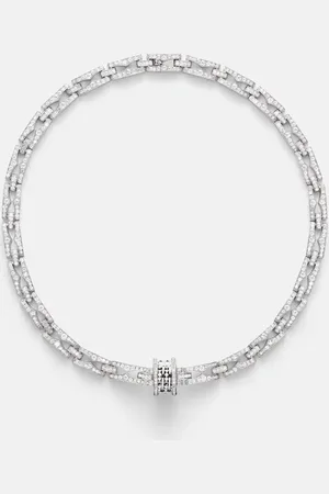 Bvlgari B.zero1 18kt white gold necklace with diamonds