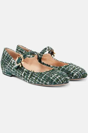 Gianvito Rossi Mary Ribbon boucle Mary Jane flats