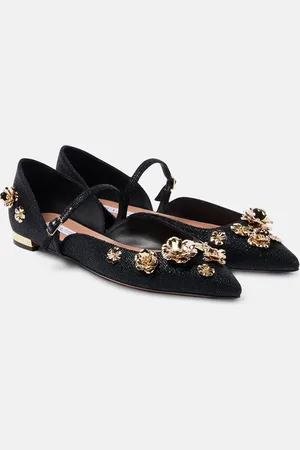 Aquazzura Bloom embellished ballet flats