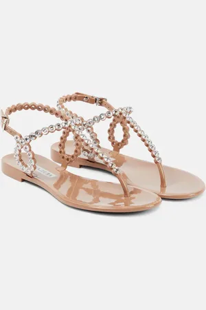 Aquazzura Almost Bare embellished PVC sandals