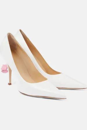 MAGDA BUTRYM Floral-applique leather pumps