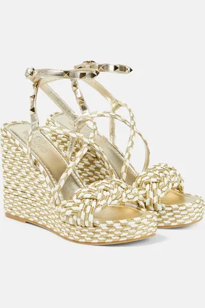 VALENTINO GARAVANI Rockstud espadrille wedges