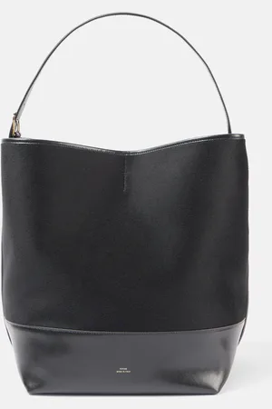 Totême Leather-trimmed double tote bag