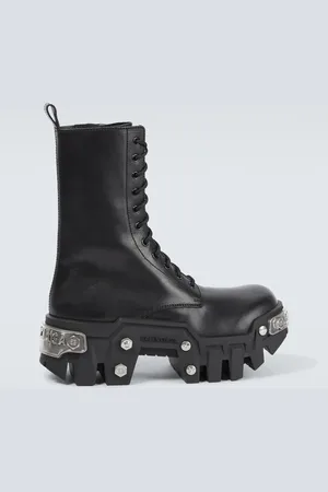 Balenciaga Bulldozer leather lace-up boots