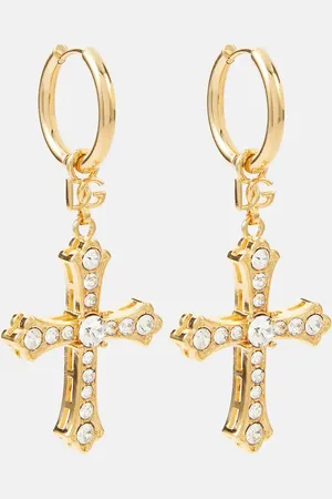 Dolce & Gabbana Crystal-embellished drop earrings
