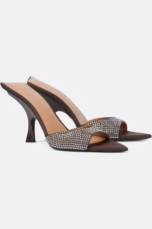 The Attico Ester 95 embellished satin mules