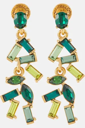 Oscar de la Renta Mini Funfetti crystal earrings