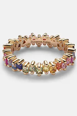 Suzanne Kalan Rainbow 18kt gold ring with sapphires
