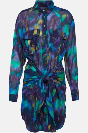Marant Etoile Nueva printed cotton shirt dress