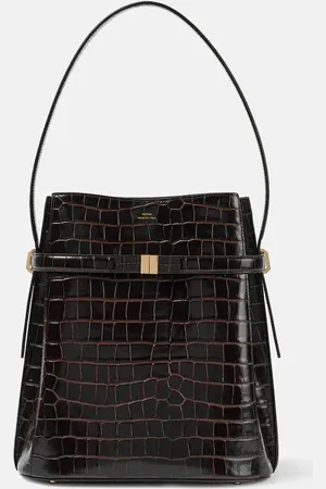 Totême Croc-effect leather bucket bag