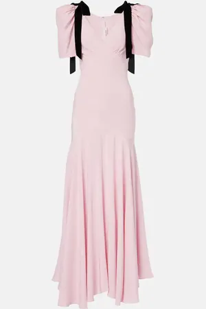 RODARTE Bow-detail silk crepe gown