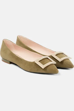 Roger Vivier Gommettine Ball suede ballet flats