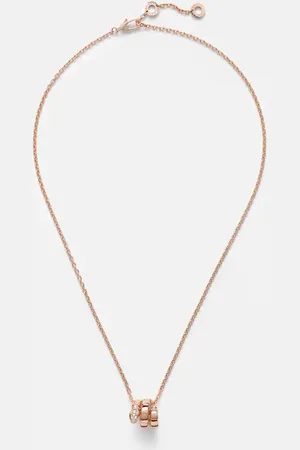 Bvlgari Serpenti Viper 18kt rose pendant necklace with diamonds