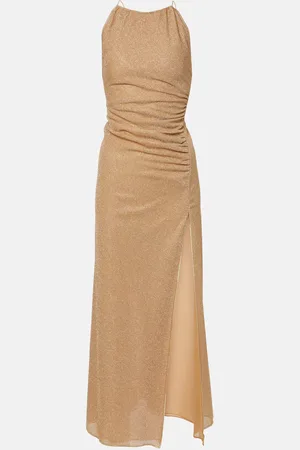 Oseree Glitter gathered maxi dress