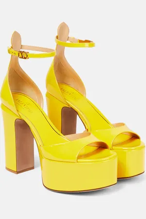 VALENTINO GARAVANI VLogo Signature patent leather platform sandals