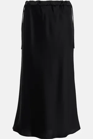 Max Mara Editore satin midi skirt