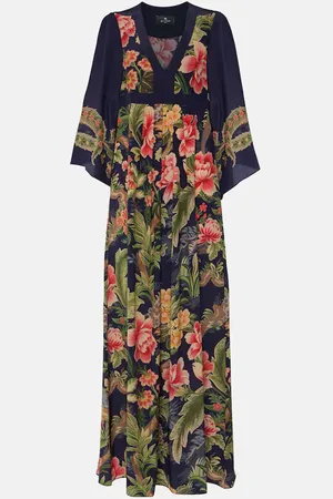 Etro Floral silk crepe de chine maxi dress