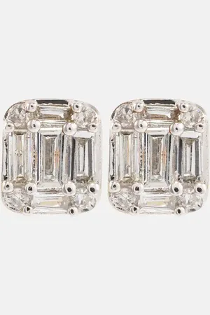 STONE AND STRAND Shield of Strength 10kt stud earrings with diamonds