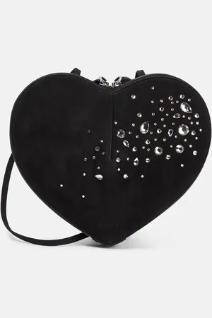 Alaïa Le Cour embellished suede shoulder bag