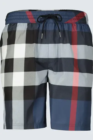 Burberry Large check-printed swim shorts