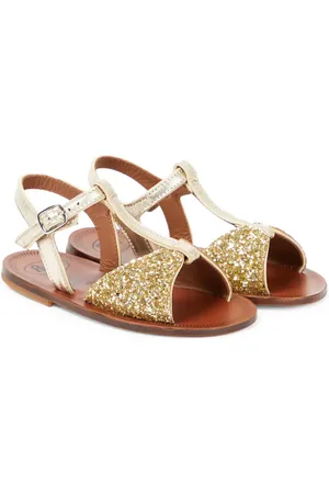 PèPè Glitter leather sandals