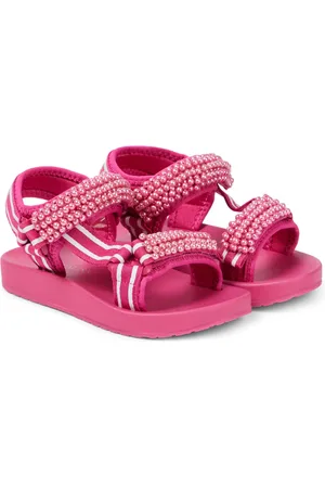 MONNALISA Tecno faux pearl-embellished sandals