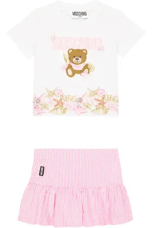 Moschino Baby cotton-blend T-shirt and skirt set