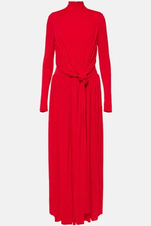 Proenza Schouler Meret draped crepe jersey maxi dress