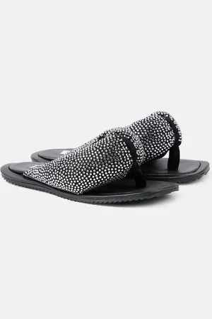 The Attico Indie embellished leather thong sandals