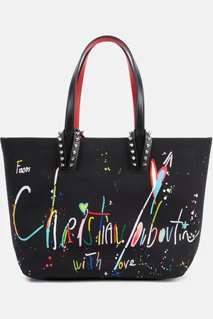 Christian Louboutin Cabata Large leather-trimmed canvas tote bag