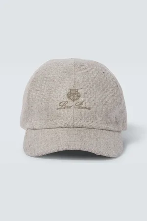 Loro Piana Logo linen baseball cap