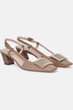 Roger Vivier Belle Vivier leather slingback pumps