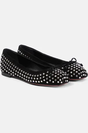 Christian Louboutin Mamadrague embellished suede ballet flats